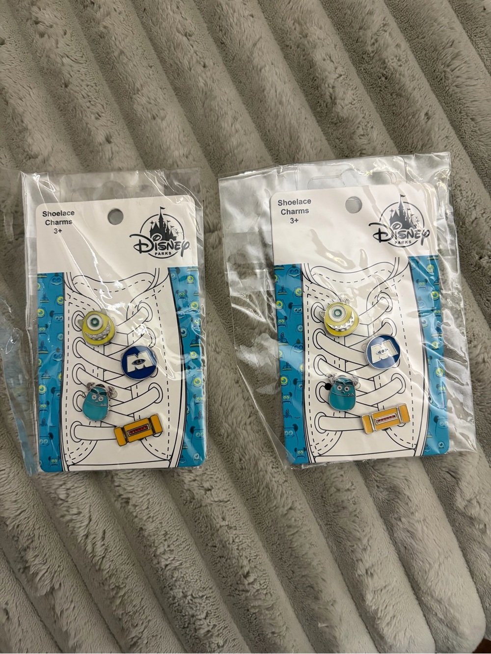 Disney Blue Monsters Shoelace Charms - 2 packs of 4